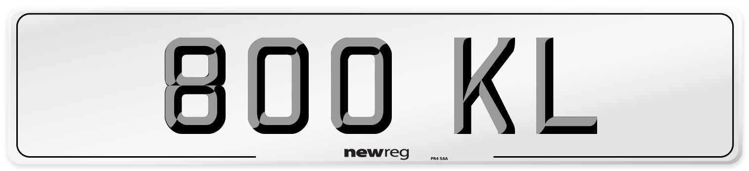 800 KL Number Plate from New Reg